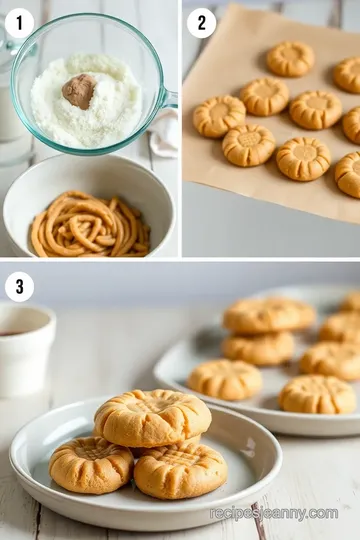 Easy Flourless Peanut Butter Cookies steps