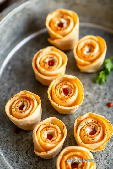 Savory Roll Paper Cutter Canapés presentation