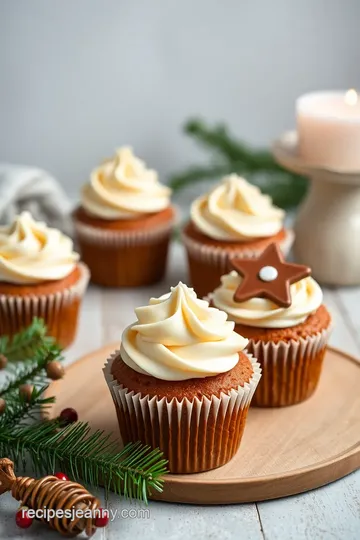 Festive Gingerbread Cupcakes Delight presentation