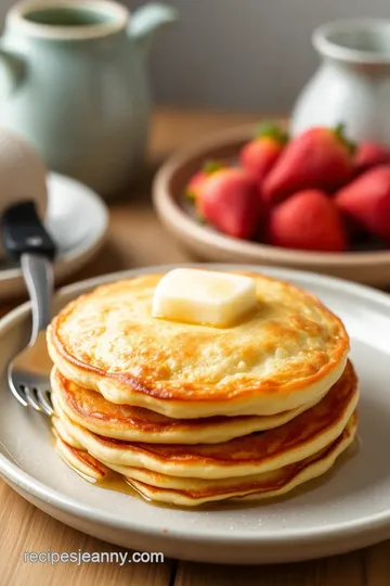 Cloud-like Soufflé Pancakes presentation