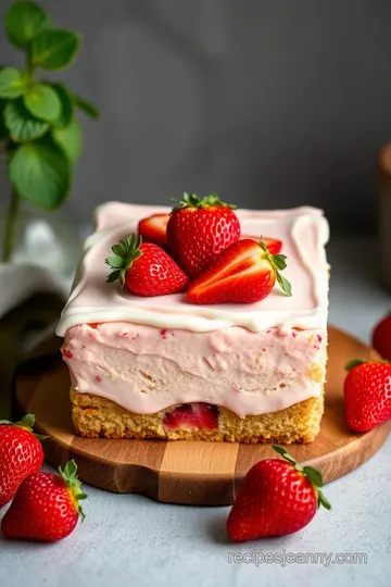 Delightful Fresh Strawberry Sheet Cake presentation