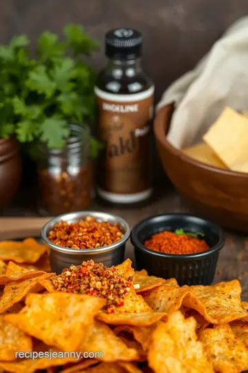 Fried Nacho Chips with Flavorful Spices ingredients