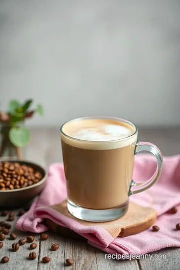 Frothy Coffee Delight with Chocolate Twist presentation