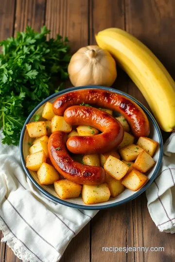 Frying Potatoes & Smokies with Tomato Delight ingredients