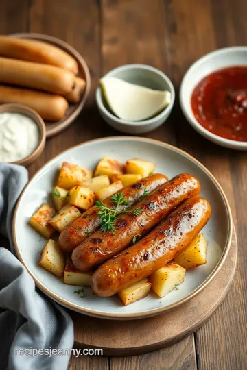 Frying Potatoes & Smokies with Tomato Delight presentation