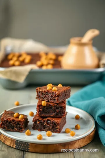 Fudgy Vegan Chickpea Brownies presentation