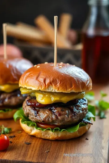 Grilled Beef Burgers with Juicy Flavor presentation