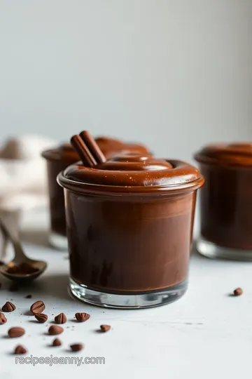 Indulgent Vegan Dark Chocolate Mousse presentation