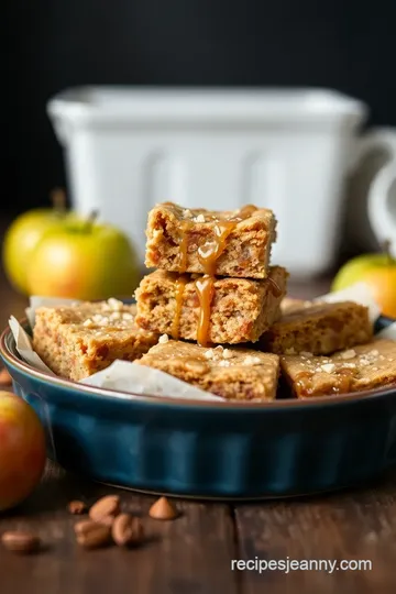 Irresistible Caramel Apple Blondies presentation