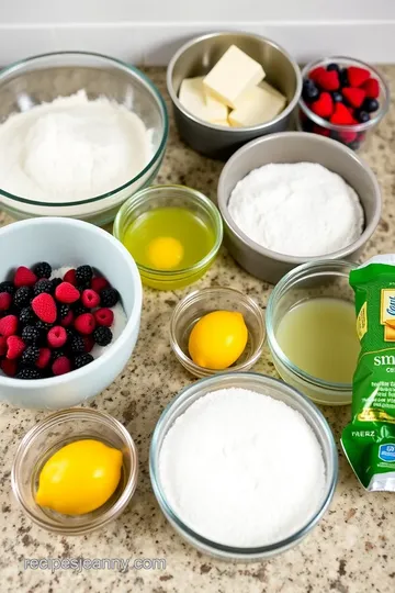 Lemon Berry Tart ingredients