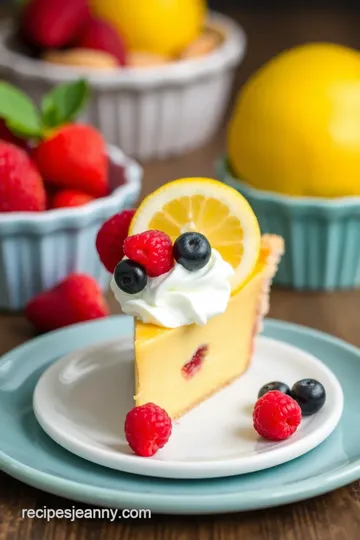 Lemon Berry Tart presentation