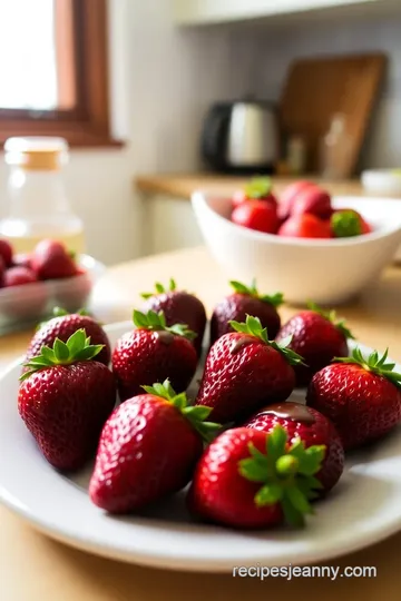 Carob Covered Strawberries steps