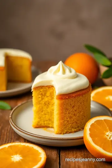 Microwave Orange Buttercream Cake presentation