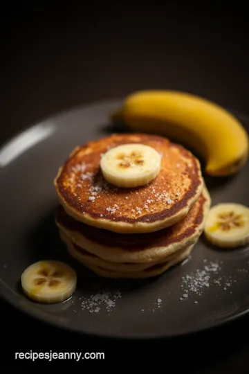 Mini Banana Pancakes with Honey Maple Syrup presentation