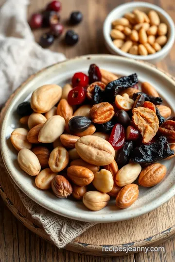 Mix Nuts and Dried Fruits for Healthy Snacking ingredients