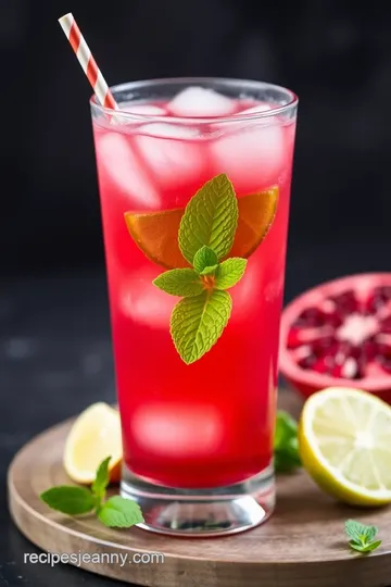 Mix Pomegranate Mocktail for Joyful Sips presentation