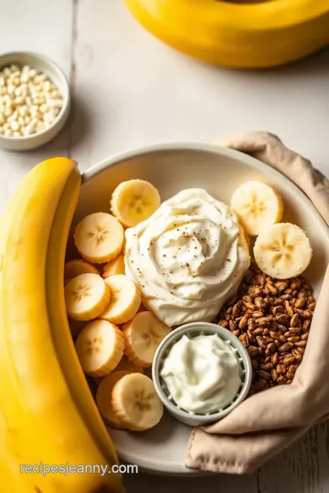 No-Bake Banana Pie ingredients