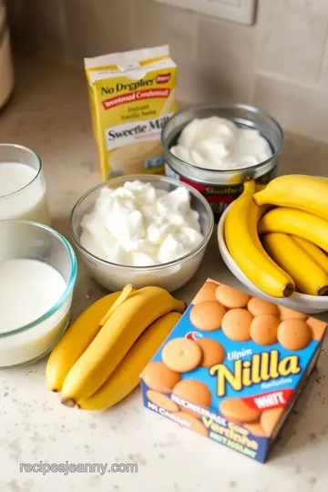 Easy Banana Pudding Recipe ingredients