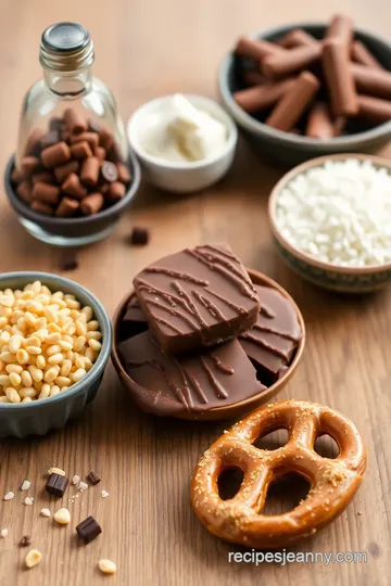 No Bake Double Chocolate Pretzel Delight ingredients