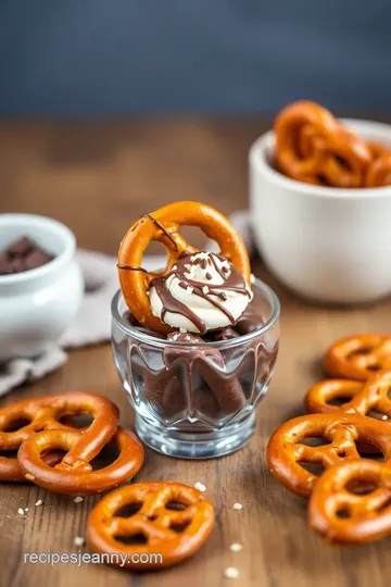 No Bake Double Chocolate Pretzel Delight presentation