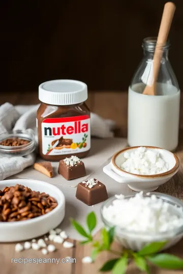 No-Bake Nutella Coconut Chocolates ingredients