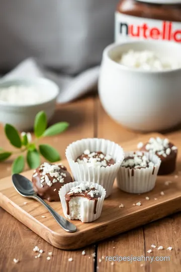 No-Bake Nutella Coconut Chocolates presentation