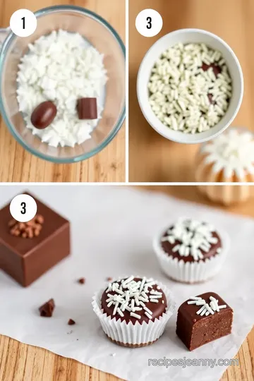 No-Bake Nutella Coconut Chocolates steps