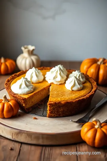 No Bake Pumpkin Pie with Creamy Filling presentation