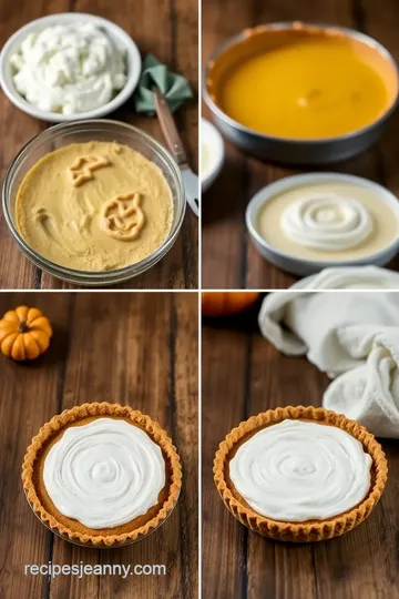 No Bake Pumpkin Pie with Creamy Filling steps