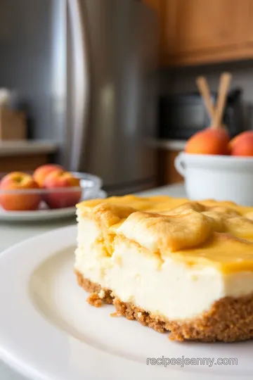 Peach Cobbler Cheesecake steps