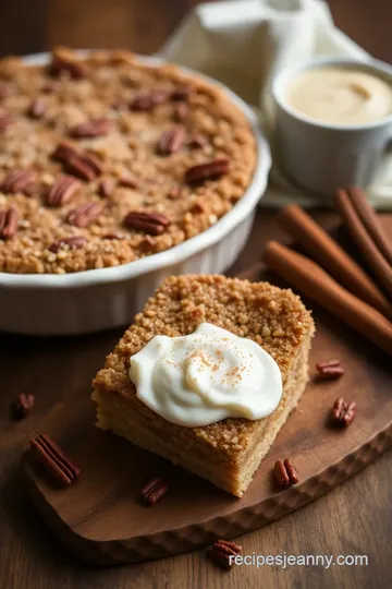 Bake Pecan Crusted Cinnamon Delight presentation