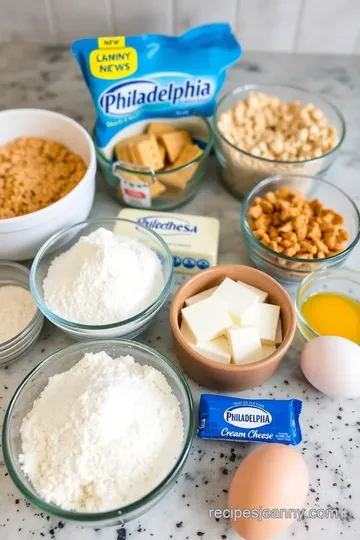 Philadelphia Cheesecake Bars ingredients