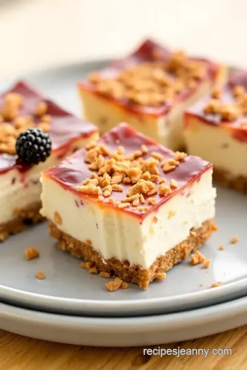 Philadelphia Cheesecake Bars presentation