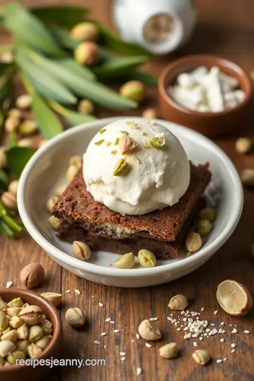 Pistachio Brownie Ice Cream Sandwiches ingredients