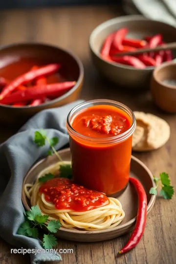 Make Spicy Red Chili Sauce at Home presentation