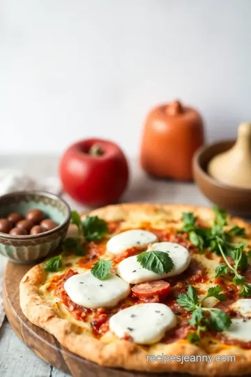 Prosciutto & Honey Burrata Pizza Delight presentation