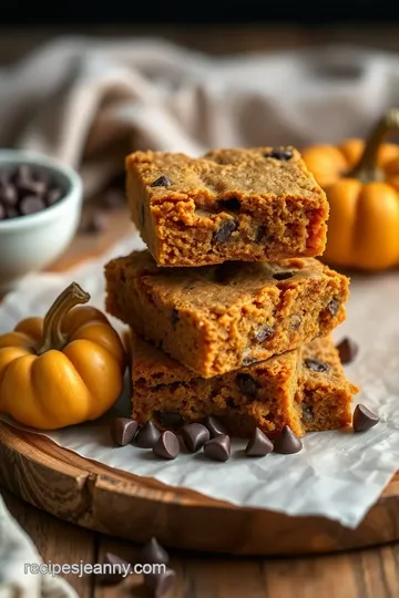 Pumpkin Pie Cookie Bars with Chocolate Chips ingredients