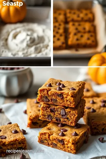 Pumpkin Pie Cookie Bars with Chocolate Chips steps