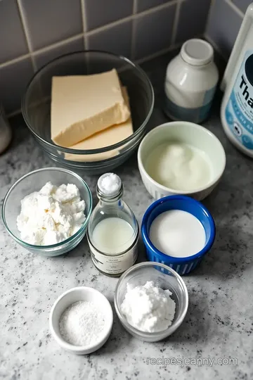 No Butter Cream Cheese Icing ingredients