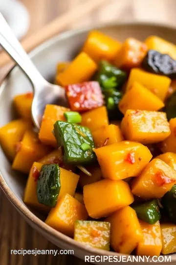 Vegan Kabocha Squash Stir-Fry presentation