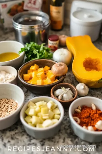 Spiced Kabocha Squash Stir-Fry ingredients