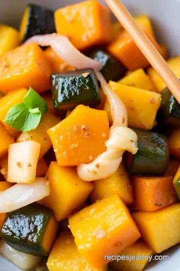 Spiced Kabocha Squash Stir-Fry presentation