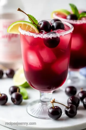 Black Cherry Margarita presentation