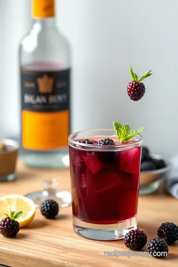 Shaken Blackberry Ginger Vodka Sour presentation