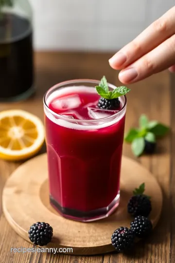 Shaken Blackberry Ginger Vodka Sour steps