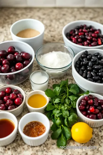 Cherry-Cranberry Compote ingredients