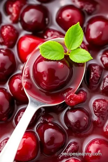 Cherry-Cranberry Compote presentation