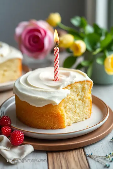 Small birthday cake: Easy 6-Inch Vanilla Cake for Special Celebrations! presentation