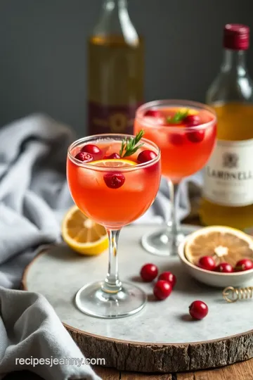 Cranberry Limoncello Spritz presentation