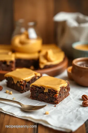 Tahini Peanut Butter Swirl Brownies presentation